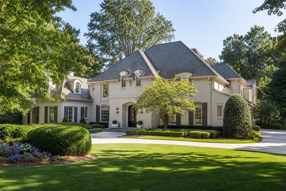 Sandy Springs Atlanta Georgia home exterior, AI-generated concept imagery
